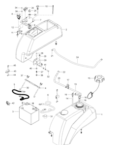 Ignition System Diagram and Parts List for M-ZT61  Husqvarna Lawn Mower