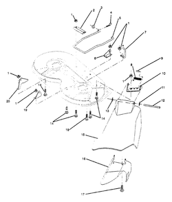 Mower Deck (Part 1) Diagram and Parts List for LT112 (954000191-A)(1990-11) Husqvarna Lawn Tractor