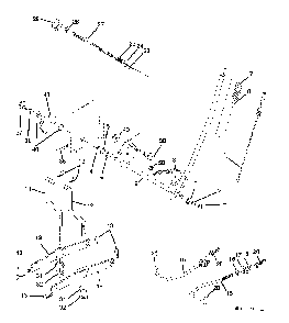 Mower Lift / Deck Lift Diagram and Parts List for CTH200TWIN (96061022601)(2008-09) Husqvarna Lawn Tractor