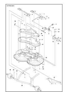 Mower Deck / Cutting Deck 2 Diagram and Parts List for R112C (967178402)(2021-01) Husqvarna Lawn Mower