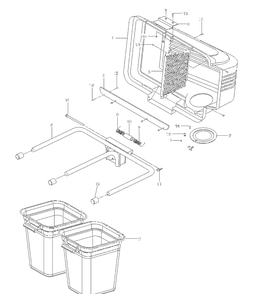 Bagger Diagram and Parts List for 38IN 2010-04 Husqvarna Lawn Tractor Accessories