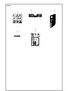 Decals Diagram and Parts List for R120C  Husqvarna Lawn Mower