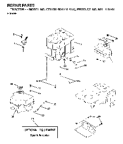 Engine Diagram and Parts List for CTH150 (954140101A)(1999-10) Husqvarna Lawn Tractor