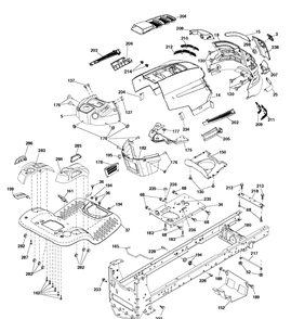 Chassis And Enclosures Diagram and Parts List for YTH2348-289570 2012-02 Husqvarna Lawn Tractor