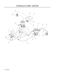 Hydraulic Pump - Motor Diagram and Parts List for LZF5227 (966956701)(2009-07) Husqvarna Lawn Mower