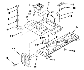 Fender/Chassis Diagram and Parts List for LR12 (954002701-D)(1996-01) Husqvarna Lawn Tractor
