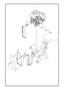 Engine Diagram and Parts List for CG200 2017-10 Husqvarna Sander Grinder