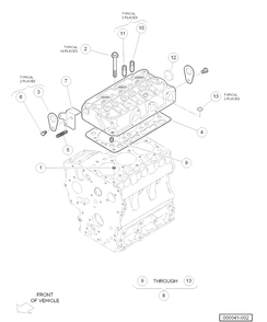 Cylinder Head Diagram and Parts List for HUV4421DXP 2006-11 Husqvarna Lawn Tractor
