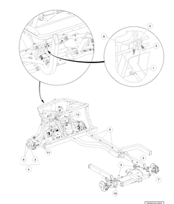 Hydraulic Brake Lines And Clips Diagram and Parts List for HUV4421DXP 2006-11 Husqvarna Lawn Tractor