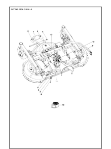 52 Inch/132cm Cutting Deck 4 Diagram and Parts List for C132X (P500-series)(967294001)(2019-09) Husqvarna Lawn Mower