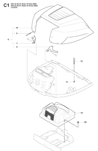 Cover 2 Diagram and Parts List for RIDER15V2AWD (965200901)(2008-01) Husqvarna Lawn Mower