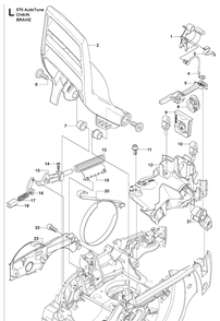 Chain Brake Diagram and Parts List for 570 2013-03 Husqvarna Chainsaw