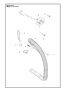 Part Location Diagram of 577436101 Husqvarna Front handle assy