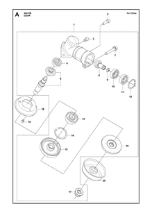 Gears 2 Diagram and Parts List for 543RB  Husqvarna Brush Cutter