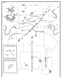 Electrical Diagram and Parts List for YTH18K42 (96043025100)(2017-09) Husqvarna Lawn Tractor