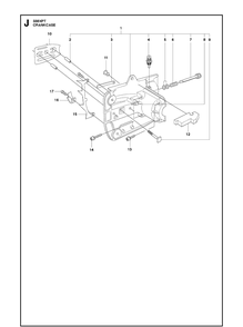 Crankcase Diagram and Parts List for 338XPT 20100600001-Current Husqvarna Chainsaw