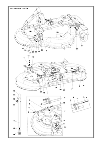 61-Inch/155cm Cutting Deck 6 Diagram and Parts List for C155 (967293901)(2019-09) Husqvarna Lawn Tractor Accessories