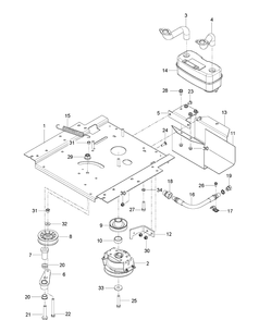 Engine Mounting, Guards And Muffler Diagram and Parts List for Z254 (96766550100)(2017-02) Husqvarna Lawn Mower