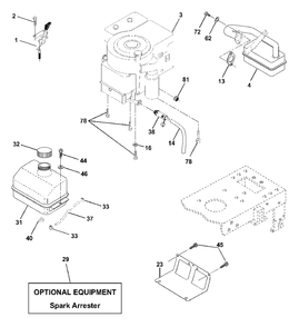 Engine Diagram and Parts List for LTH1342 (954567031-A)(2000-12) Husqvarna Lawn Tractor