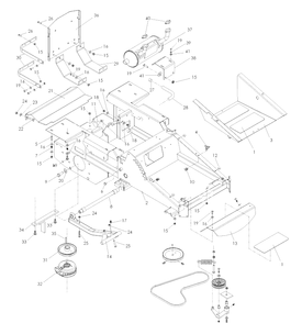 Part Location Diagram of 539112953 Husqvarna REAR GUARD MODEL iZ25