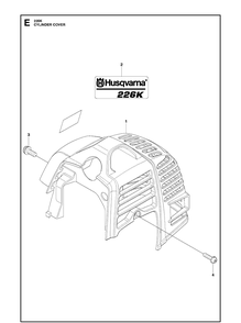 Cylinder Cover Diagram and Parts List for 226K  Husqvarna Brush Cutter