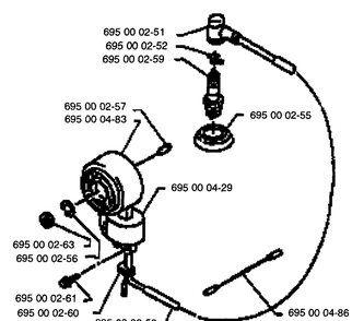 Ignition/Flywheel Diagram and Parts List for 140BC 1997-04 Husqvarna Leaf Blower / Vacuum