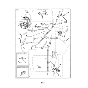 Electrical Diagram and Parts List for LGT24K54 240472 Husqvarna Lawn Tractor