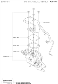 Part Location Diagram of 544387601 Husqvarna THROTTLE LEVER Assembly