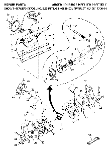 Auger Housing And Impeller Diagram and Parts List for 5524STE (96193001400, 961930014)(2006-08) Husqvarna Snow Blower