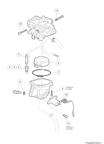 Carburetor Assembly, Honda Gasoline Vehicles Diagram and Parts List for HUV4421GXP 2006-11 Husqvarna Lawn Tractor