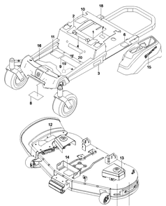 Decals Diagram and Parts List for Z248F  Husqvarna Lawn Mower
