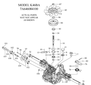 Tufftorq Transaxle Diagram and Parts List for YTH2042 (917289610)(2010-05) Husqvarna Lawn Mower