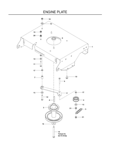 Engine Plate Diagram and Parts List for RZ4219BF (966582201)(2011-02) Husqvarna Lawn Mower