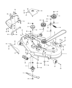 Mower Deck / Cutting Deck Diagram and Parts List for M-ZT52BF (96717700300)(2013-01) Husqvarna Lawn Mower