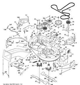 Mower Deck / Cutting Deck Diagram and Parts List for TC239T (96051018200)(2018-10) Husqvarna Lawn Tractor