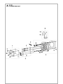 Cylinder Head Assy Diagram and Parts List for 593230101 2021-01 Husqvarna Engine