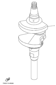 Crankshaft Diagram and Parts List for MX800VJ 2018-09 Husqvarna Engine