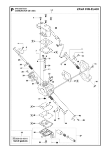 Carburetor Details Diagram and Parts List for 570 2013-03 Husqvarna Chainsaw