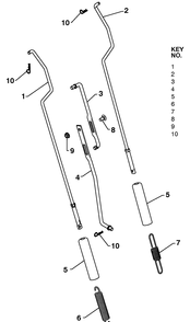 Handles 2 Diagram and Parts List for 1830SB (96193005700)(2010-04) Husqvarna Snow Blower