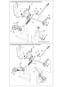 Mower Lift / Deck Lift Diagram and Parts List for TS142 2020 Husqvarna Lawn Tractor