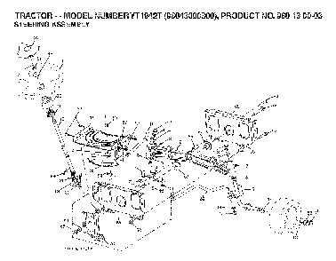 Steering Diagram and Parts List for YT1942T (96043000300, 960430003)(2006-05) Husqvarna Lawn Tractor