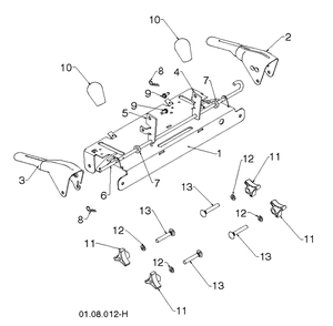 Handle 4 Diagram and Parts List for ST268EP (96191003807)(2012-10) Husqvarna Snow Blower
