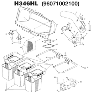 Product Complete Diagram and Parts List for 96071002100 2008-06 Husqvarna Lawn Tractor Accessories