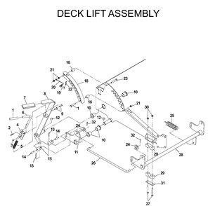 Mower Lift / Deck Lift Diagram and Parts List for IZ4218 (968999204)(2004-08) Husqvarna Lawn Mower