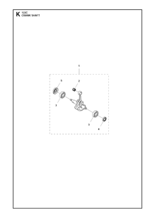 Crankshaft Diagram and Parts List for 122C 966712701 Husqvarna Edger
