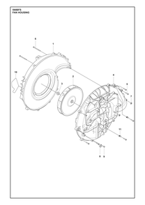 Fan Diagram and Parts List for 590BTS  Husqvarna Leaf Blower / Vacuum