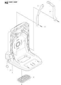 Frame Diagram and Parts List for 180BF 20084000001-Current Husqvarna Leaf Blower / Vacuum