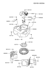 Cooling System Diagram and Parts List for FX691V-BS50 2017-09 Husqvarna Engine