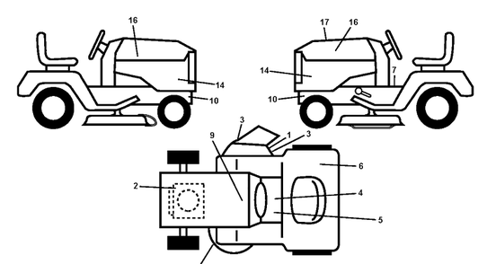 Decals Diagram and Parts List for YTH150 (96041002102)(2009-01) Husqvarna Lawn Tractor