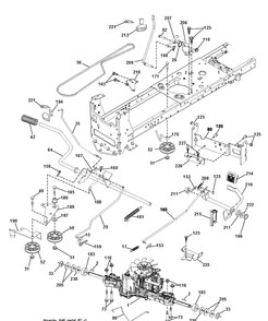 Drive Diagram and Parts List for YTH21K46 (96043012000)(2010-11) Husqvarna Lawn Tractor